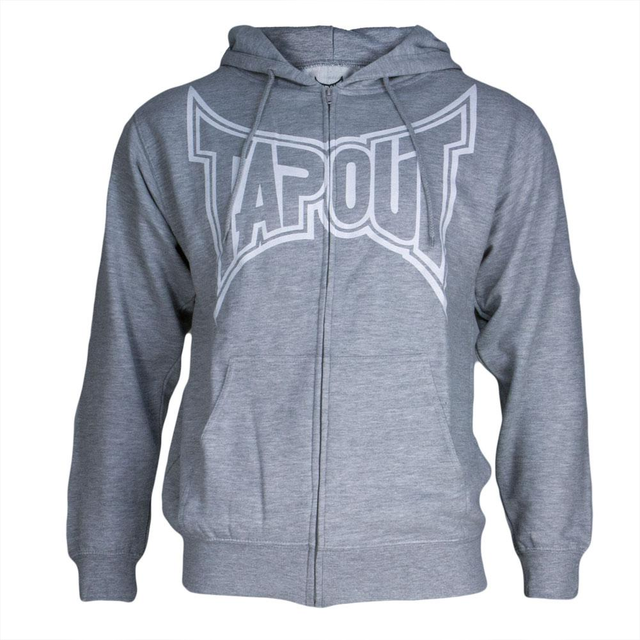 Tapout - Classic White Logo Mens Zip-Up Hoodie