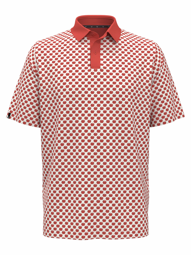 Mens View Master Print Golf Polo