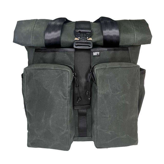 VerBockel 'Day Pack' Roll Top Backpack 2.0 Olive Drab TexWax™ x Coyote X-Pac™ / Ships in 6-8 Weeks