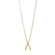 Wish Wishbone Pendant Necklace
