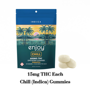 Live Rosin Chill Delta 9 THC 600mg Gummies (Indica-Infused Pineapple) - 15 mg each | 40 gummies