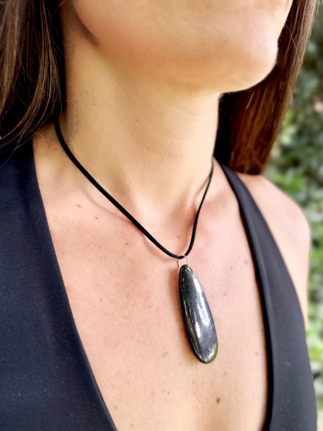 SHUNGITE PENDANTS! HURRY WHILE SUPPLIES LAST! - EMF Protection - Hand Cut Genuine Natural Shungite Pendant High Quality Black Lustrous Gemstone from Russia