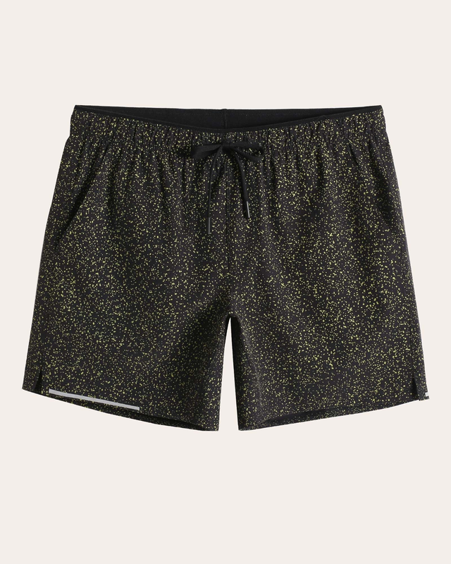 6 Inch Black Gypsophila Running Workout Shorts