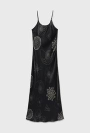Silk Laundry 1996 Slip Dress - Fibonacci Black