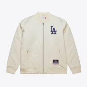Men's Los Angeles Dodgers Mitchell & Ness Cream 2025 World Series Champions Full-Zip Bomber Jacket