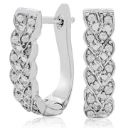 1/4 Carat Natural Diamond Infinity Hoop Earrings, 1/2 Inch (J-K, I2-I3)