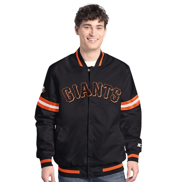 Men's San Francisco Giants  Starter Black Scout Full-Snap Varsity Jacket
