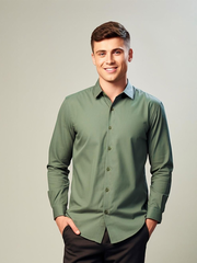 HE SPOKE Men Smart Tailored Fit Opaque Casual Shirt