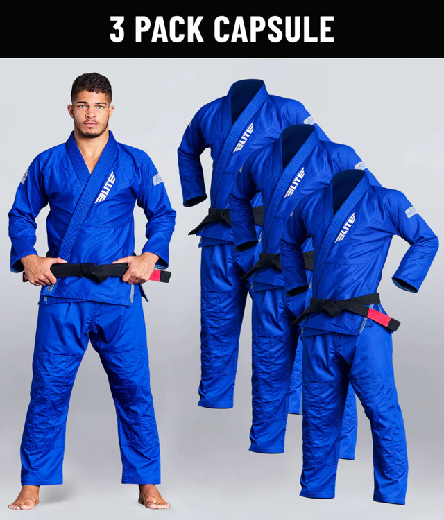 Core Blue Brazilian Jiu Jitsu Mens BJJ Gi - (Pack of 3)