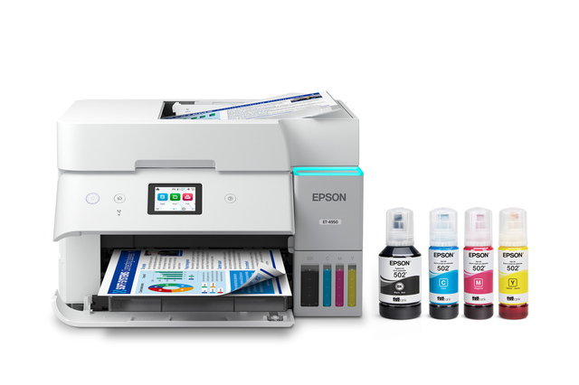 EcoTank ET-4950 Wireless All-in-One Color Supertank Printer – White