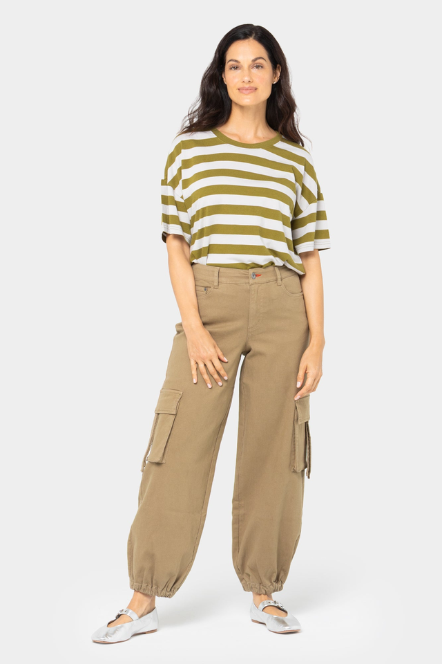 Black Label Cargo Denim Ankle Jeans