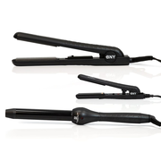 Flat Iron, Curling Iron, and Travel Flat Iron Set| 3 Tools Trio Set