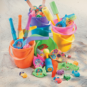 4 Tropical Colors Fish-Shaped Ring Toss Water Game Sets - 12 Pc.