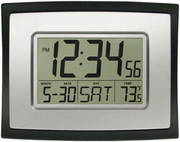 WT-8002U Digital Wall Clock with Indoor Temp and Calendar