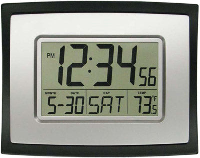 WT-8002U Digital Wall Clock with Indoor Temp and Calendar