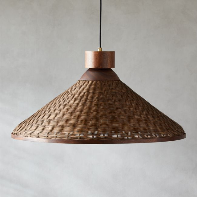 Hakka Conical Rattan Pendant Light