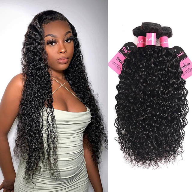 Yolissa Hair Brazilian Water Wave Virgin Hair 3 Bundles