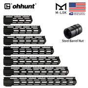 ohhunt® AR-15 Ultra Slim Free Float M-Lok Handguard with Steel Barrel Nut 4" 7" 9" 10" 12" 13.5" 15" 17"
