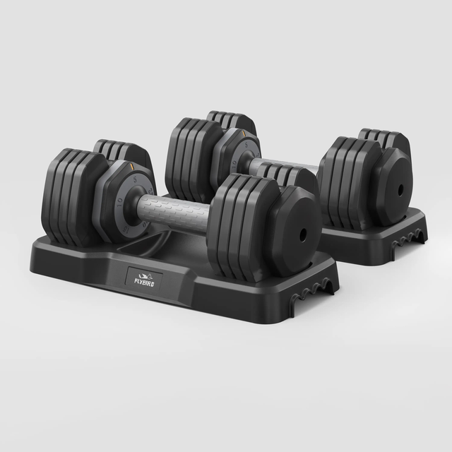FLYBIRD Quick Adjustable Dumbbell Weight Set | 25LBS