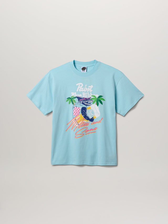 Maui And Sons x Pabst Blue Ribbon Shark Vest T-Shirt