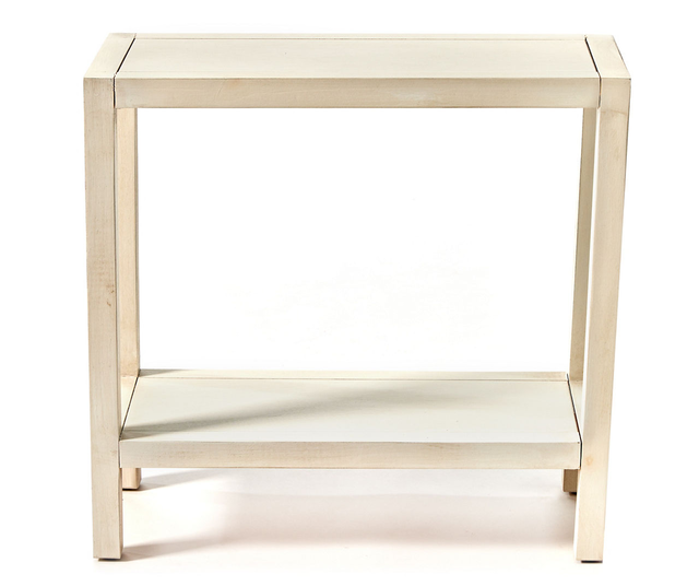 White 2-Tier Console Table