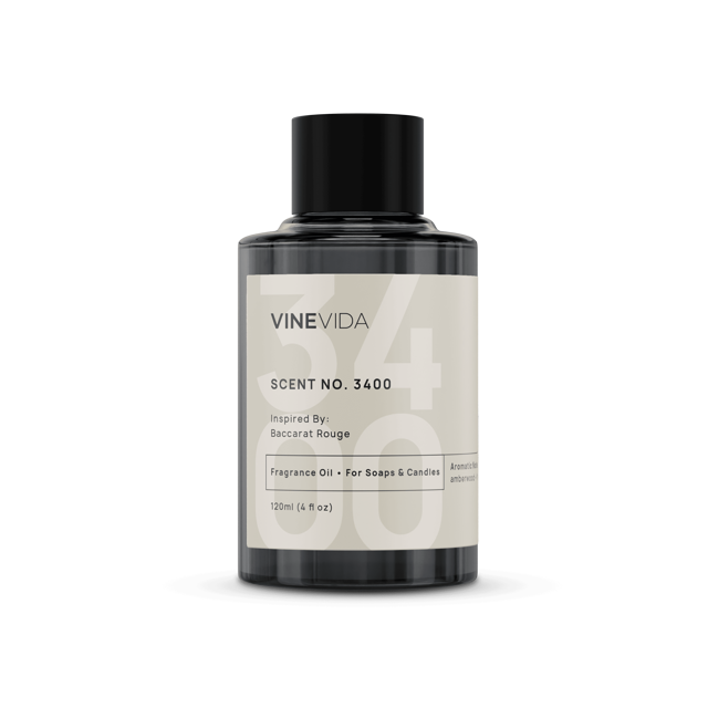 NO. 3400 Fragrance Oil for Soaps & Candles - Inspired by: Baccarat Rouge 540 by Maison Francis