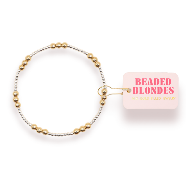 ILY Silver with Gold Bracelet