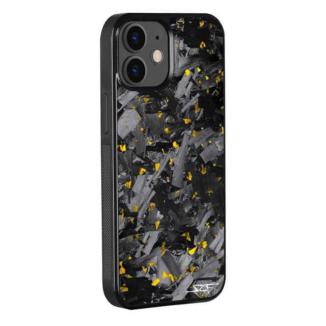 iPhone | Gold Flake Forged Chunk Carbon Fiber Case | CLASSIC Series