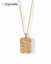 Gold Terra 'Strength' Engravable Locket Necklace