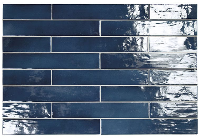 Manacor Ocean Blue 2.5x16 Glossy Ceramic Tile
