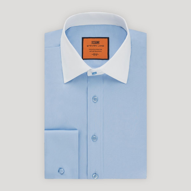 Poplin | French Cuff | 100% Cotton | Light Blue