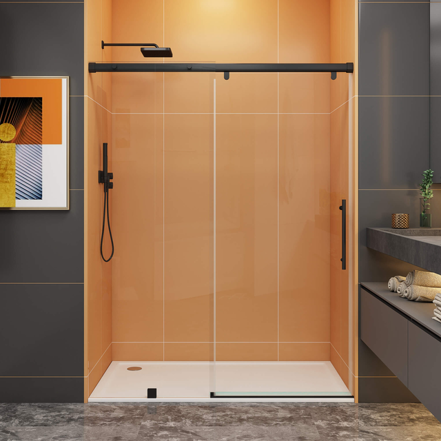 Soft-Closing Single Sliding Frameless Shower Door - SS12