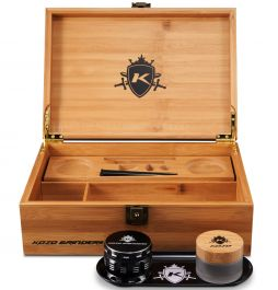 Kozo Wooden Stash Box - Hinged Top