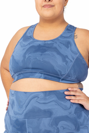 Racerback Sports Bra - Moonlight Marble - FINAL SALE