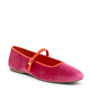 The Hummingbird - Mary Jane Hot Pink Velvet