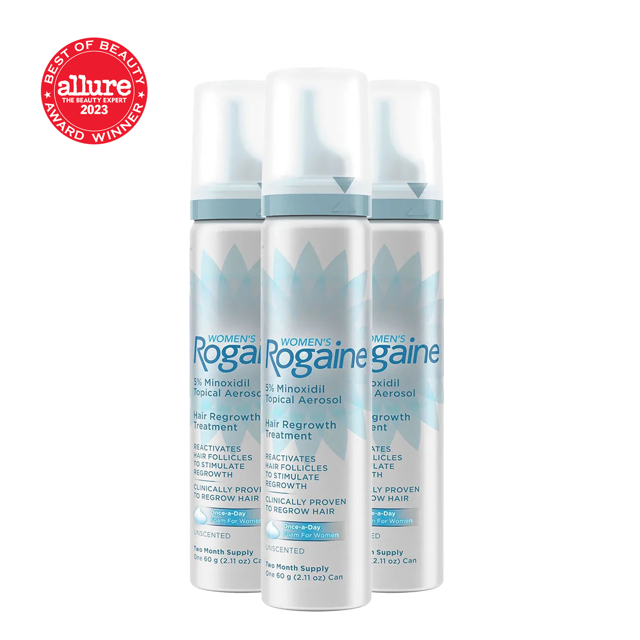 Women's ROGAINE® 5% Minoxidil Unscented Foam