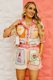 The Amina Printed Shirt and Shorts Set