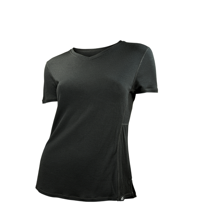 Women's Pinnacle Ultra Fine Merino Wool V-Neck Tee