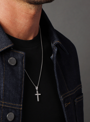 316L Stainless Steel Medium Bamboo Cross Necklace