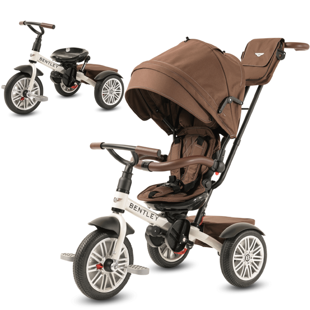 White Satin Bentley 6 in 1 Stroller Trike