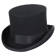 Mid Crown Wool Felt Top Hat