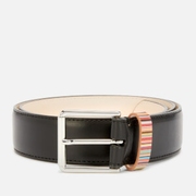 PS Paul Smith Men's Stripe Keeper Belt - Black