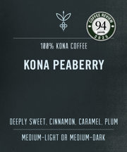 100% Kona Peaberry Coffee 93pts