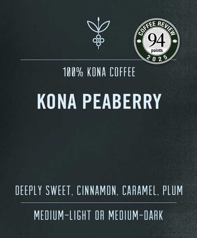 100% Kona Peaberry Coffee - 93pts