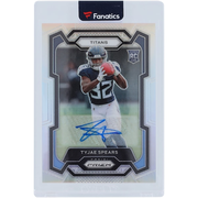 Tyjae Spears Tennessee Titans Autographed 2023 Panini Prizm Silver #396 Rookie Card 