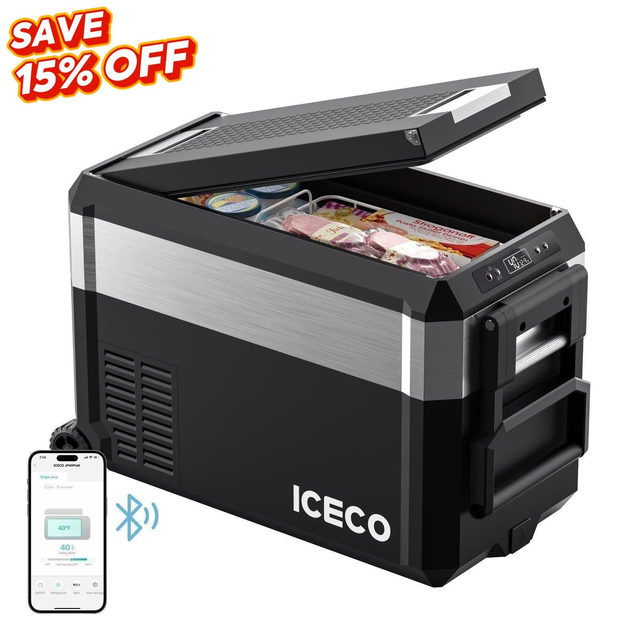 40QT JP40 Pro Wheeled Portable Freezer Camping Fridge With Cover | ICECO