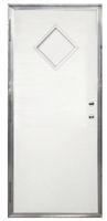 34&quot; x 76&quot; Out-Swing Exterior Door With Diamond Window