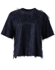 Navy Furry Top
