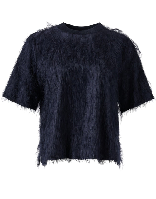 Navy Furry Top