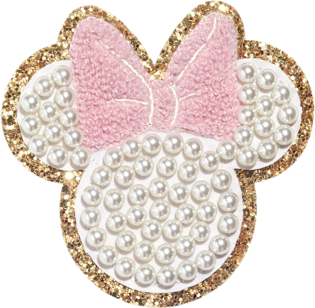 Disney Minnie Mouse Small Glitter Pearl Patch